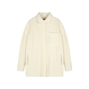 【精工系列】LESS衬衫式外套女宽松翻领工装休闲夹克2NB613160