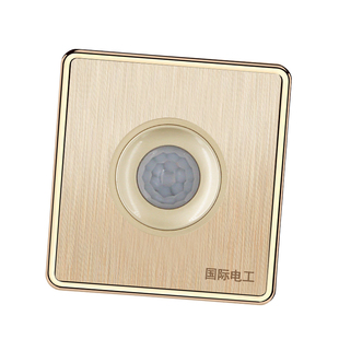 86型墙壁开关插座面板人体感应开关楼道延时红外线 支持led节能灯