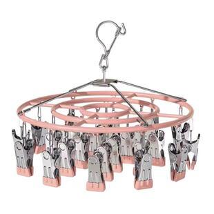 袜子晾晒架晾衣架多夹子不锈钢家用带衣架多功能晒内衣夹神器阳台