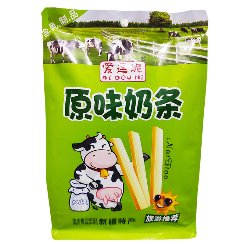 奶条新疆特产爱逗妮牛奶棒干吃