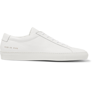 【定制男女】扁头真皮common小白鞋粉黑灰蓝黄红情侣休闲运动板鞋