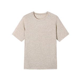 4色羊毛T恤|17.5微米澳洲美丽诺天丝高弹短袖上衣男修身插肩高弹