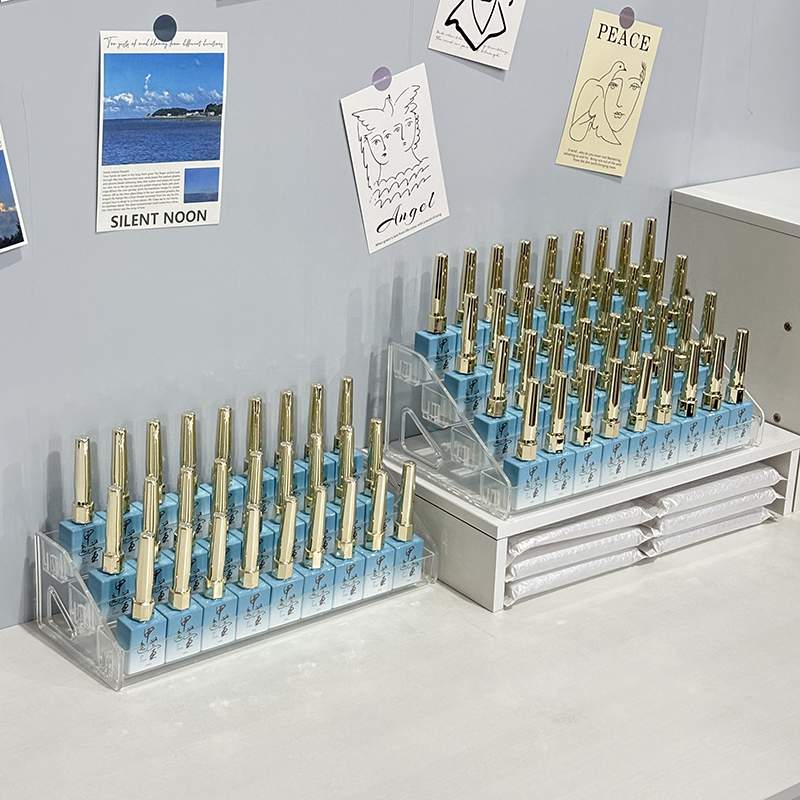 甲油胶收纳盒桌面多层指甲油美甲亚克力展示盒美甲店阶梯式收纳架
