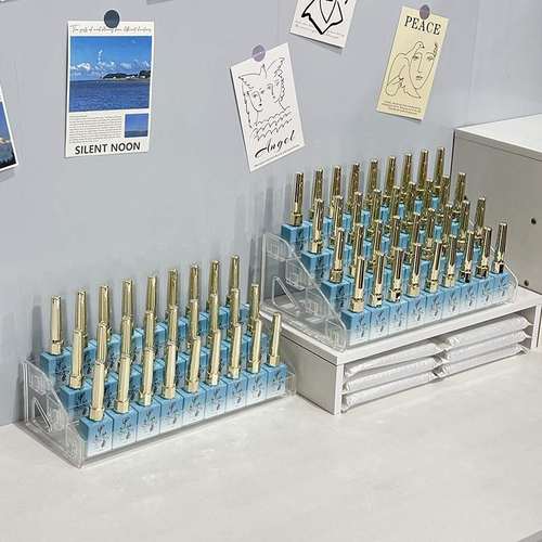 甲油胶收纳盒桌面多层指甲油美甲亚克力展示盒美甲店阶梯式收纳架