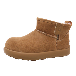 勃肯小短靴雪地靴女2025新款冬季加绒加厚东北厚底防滑保暖短筒靴
