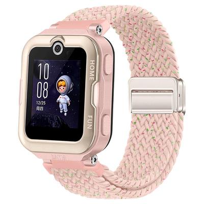 适用于华为儿童手表5表带5活力版/5新耀版新款磁吸扣编织腕带智能电话手表5代舒适透气男女学生替换带配件