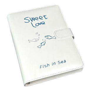 小鱼皮质同学录简约可爱小学生六年级2026新款毕业成长纪念册