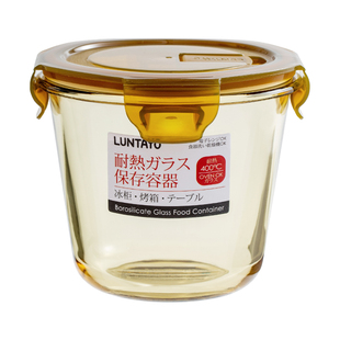 粥桶日本luntayo食品级玻璃汤杯早餐饭盒耐高温可微波密封保鲜盒