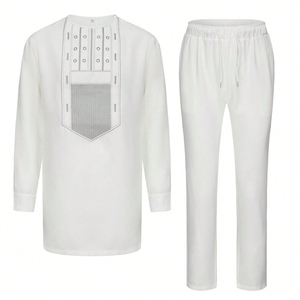 Kaunda Men 2pc Outfits非洲传统服饰民族风男士刺绣套装聚会礼服