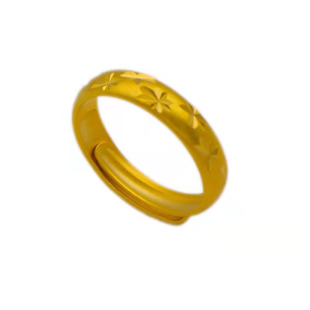 沙金戒指女款活口宝石仿真黄金结婚指环金蝴蝶小众设计轻奢高级感