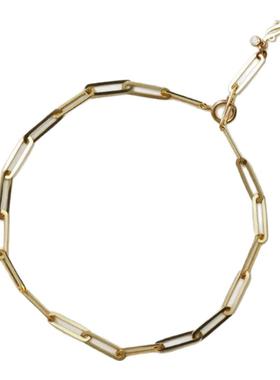 【明星同款】Stanza简尚回形针14k金手链男女同款轻奢小众