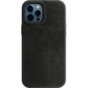 YMW适用于苹果iphone11/12/13promax手机壳欧缔兰Alcantara高级翻毛皮简约