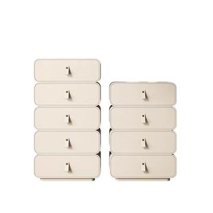 全实木五斗柜整装客厅靠墙储物柜小户型卧室皮质收纳柜奶油风创意