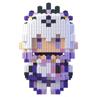 同人二创积木人崩铁翁法系列高难度拼装小颗粒动漫手办3d模型