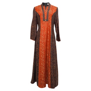 吉祥衣家新中式国风新款桑蚕丝高定女装长裙气质长袖连衣裙春秋款