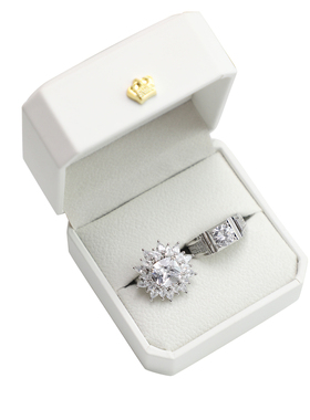 结婚仿真对戒超大钻戒豪华花型活口戒指婚礼仪式拍照摄影道具