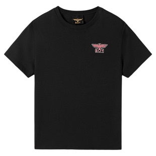 BOYLONDON潮牌粉色烟花印花仿珍珠短袖2026春夏男女新款T恤N01000