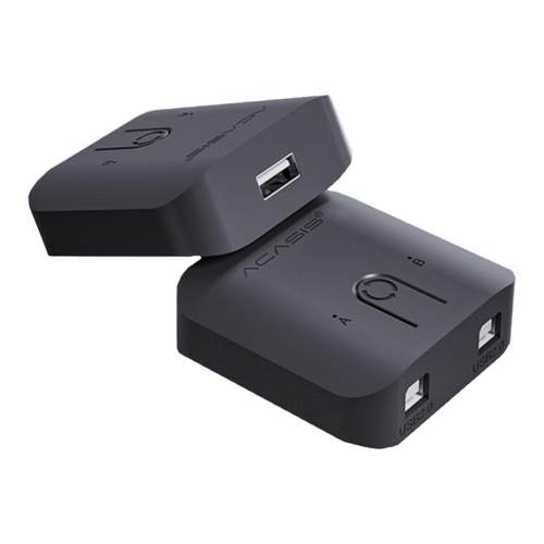 阿卡西斯打印机切换器延长转接头数据线USB一拖二分线器共享器二进一出转换器适用惠普HP网络交换共用分支器