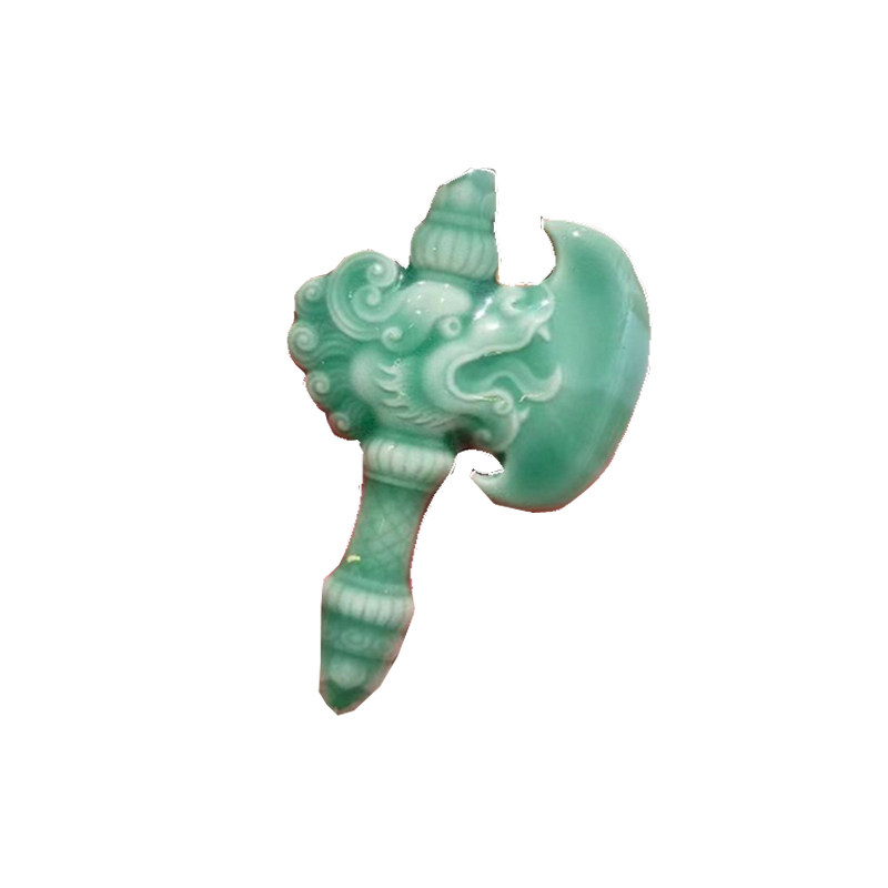 青瓷盘古开天斧冰箱贴磁吸旅游纪念品伴手礼