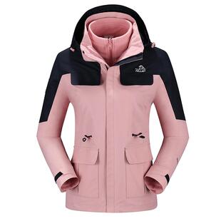 伯希和山色冲锋衣女三合一防风防水加厚保暖外套秋冬户外登山服