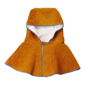 佳护牛皮电焊面罩披肩帽防尘防风帽头套隔热防烫加厚防飞溅防护帽