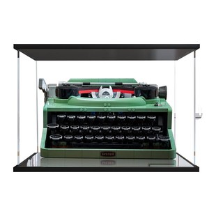 适用乐高21327复古打字机积木模型防尘罩亚克力展示盒 手办收纳盒