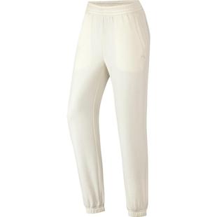 安踏奶芙裤丨运动长裤女冬季新款加绒保暖束脚卫裤简约针织休闲裤