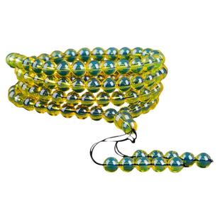 墨西哥净水蓝珀手串108颗佛珠蜜蜡琥珀圆珠手链男女士念珠带证书