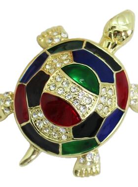 合金工艺品景区纪念品珐琅彩人工彩绘乌龟创意装饰摆件首饰收纳盒