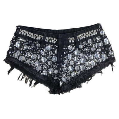 亚克力钉珠短背心舞台表演