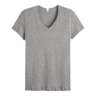 全棉短袖t恤男纯棉夏季薄软棉大码宽松200斤V领螺纹男士打底汉衫