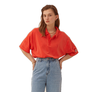 樱桃KIRSH 韩系Polo领短袖T恤女夏季少女通勤简约半袖上衣