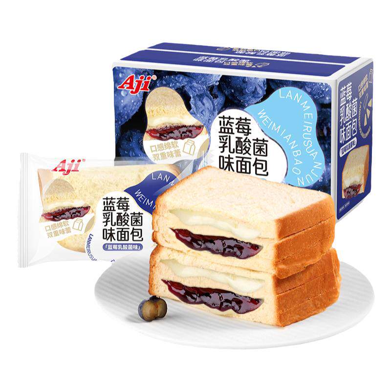 Aji蓝莓吐司面包早餐食品整箱