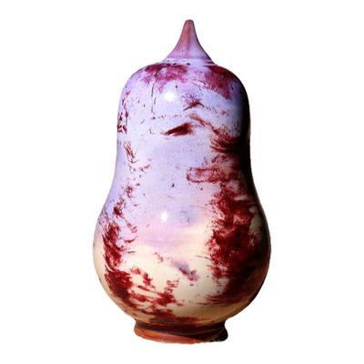 钧瓷煤烧釉福禄瓶 禹州神垕孔家钧窑花瓶办公室摆件商务礼品