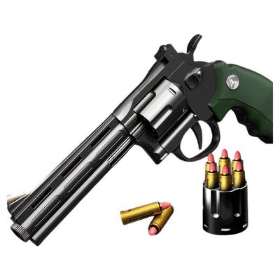 左轮软弹高端玩具机械连发357手抢抛壳zp5男孩儿童枪级黑科技玩具