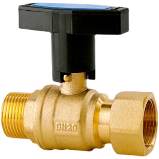 全铜二联供球阀空调地暖保温大流量高柄风机盘活接内外丝阀门开关