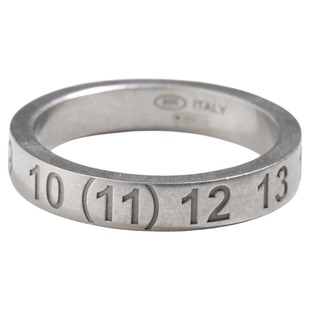 从不睡觉 原创小众数字造型双色纯925银戒指个性男女款简约指环