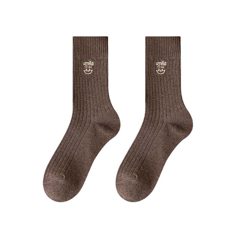 秋冬美拉德风中筒袜女ins风韩式潮流外穿搭配小皮鞋堆堆中筒袜子