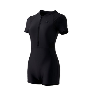 李宁泳衣女款2026新款爆款专业连体平角遮肚显瘦保守泡温泉游泳衣