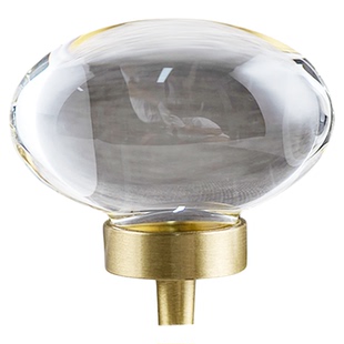 水晶鸽子蛋香槟色出口意大利衣柜门把手橱柜子轻奢现代透明小拉手