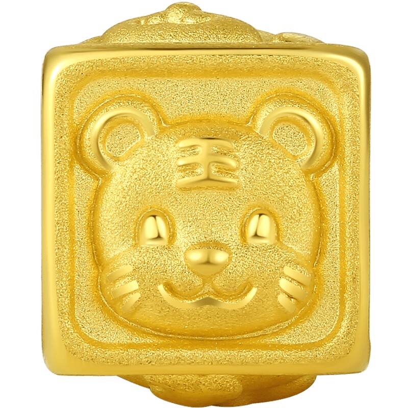 周六福黄金转运珠3d硬金手绳定价足金三合生肖蛇年龙年本命年官方