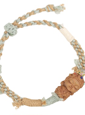 山木集 印度迈索尔老山檀度母编绳单圈手串转运招米手链原创女款*