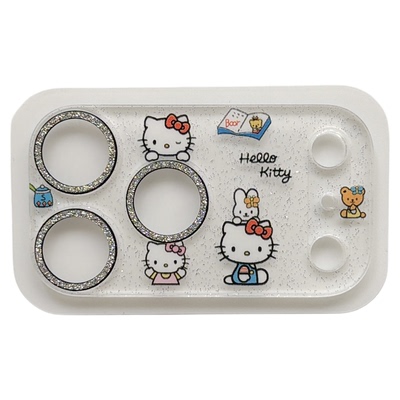 jze 细闪可爱哈喽KT适用苹果17promax手机镜头保护膜新款iPhone17pro适配槽孔打孔镜头盖防尘摄像头透明贴膜