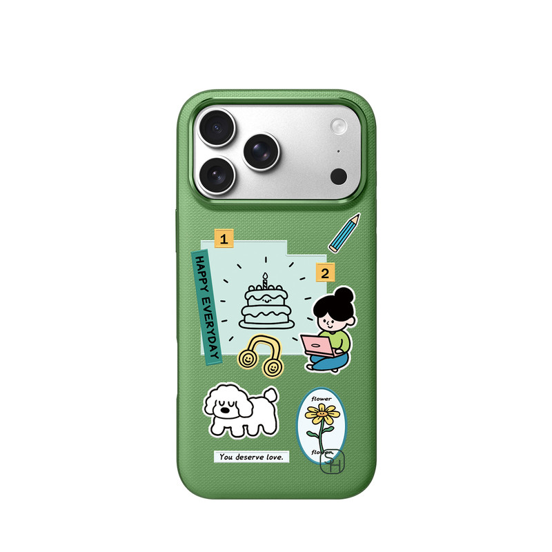 SHEHENG ×悠闲生活适用苹果17Promax手机壳卡通磁吸iPhone17Pro防摔官网同款带卡包支架保护套17P高级感ko1