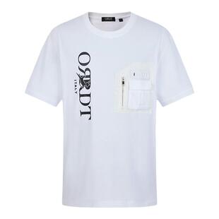 ORRDT澳林丹顿男装圆领字母T恤男夏季新款男士简约口袋短袖上衣