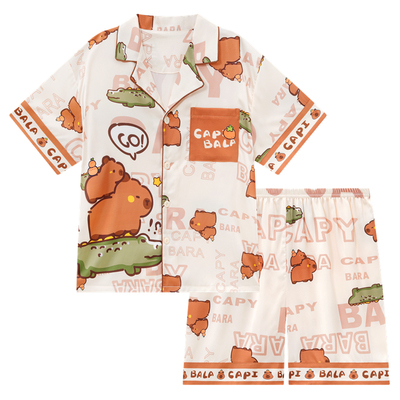 男童冰丝凉感睡衣夏季薄款家居服
