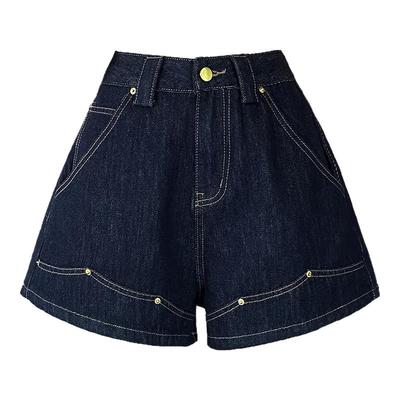 丹宁色牛仔短裤女夏季薄款
