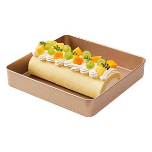 28x28加高不沾方形深烤盘蛋糕毛巾卷面包模具烤箱雪花酥烘焙家用