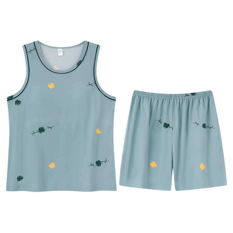 夏季背心睡衣套装胖MM大码家居服