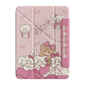 少女粉结mikko磁吸分离可拆卸iPadAir6保护套新款2024适用苹果iPad10代保护壳平板Pro11寸Air5带笔槽10.2女款